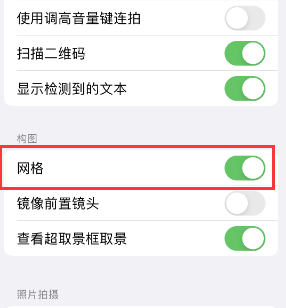 叶城苹果手机维修网点分享iPhone如何开启九宫格构图功能 